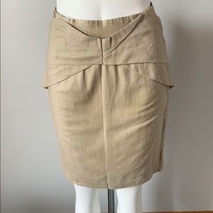 Anthropologie Girls from Savoy khaki linen skirt 2